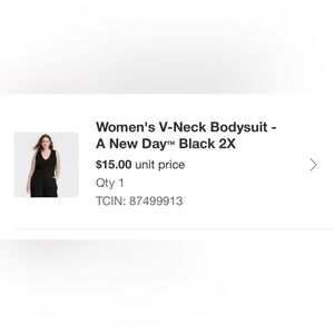V-neck bodysuit plus size